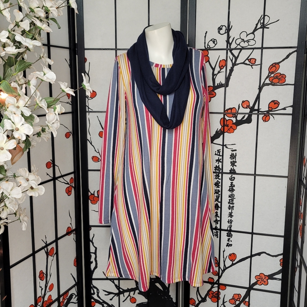 Derek Heart Women's Dress With Scarf